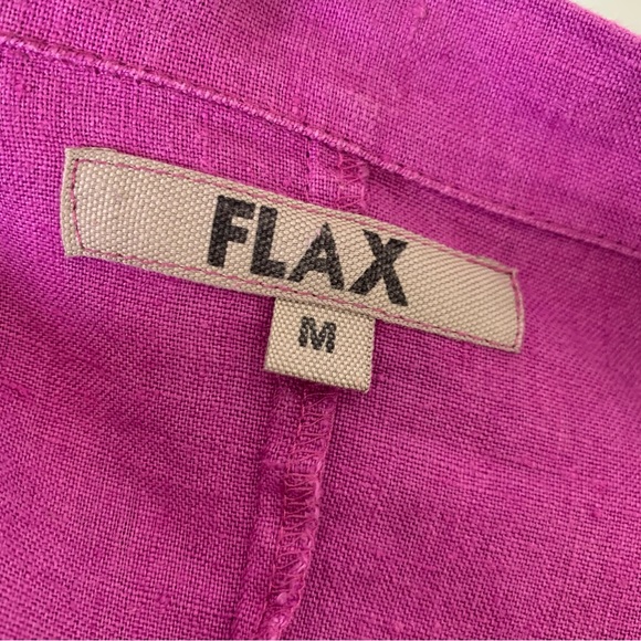 Flax Tour Linen Jacket in Sangria Size M - Picture 4 of 8